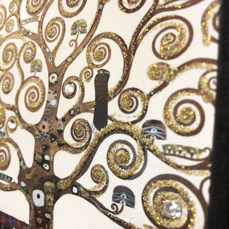クリムト「生命の樹」/ゴールドのデコラティブなミニ額｜広島の輸入