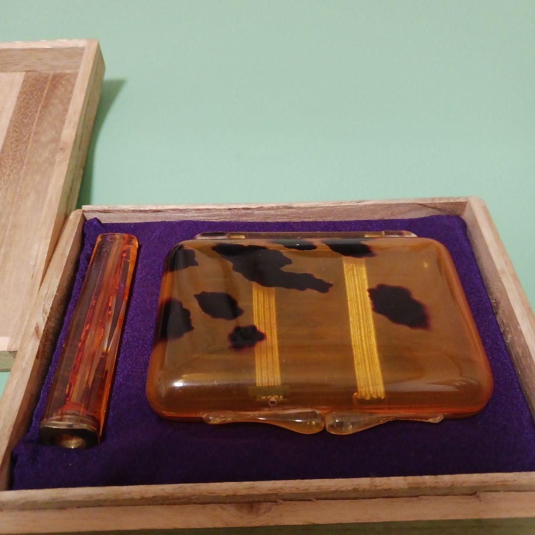 べっ甲鼈甲タバコケースシガレットケース煙管パイプアンティーク